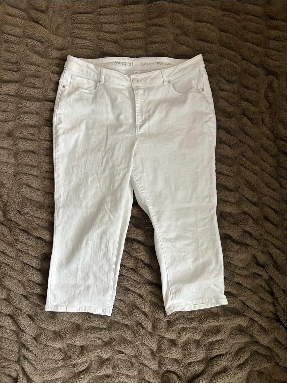 Westport White Stretch Capri Jeans